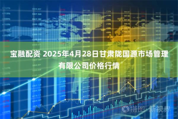 宝融配资 2025年4月28日甘肃陇国源市场管理有限公司价格行情